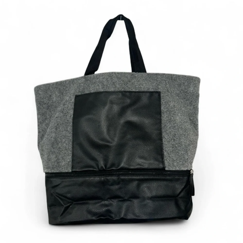 DSW large black & gray travel tote